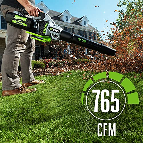 EGO Power+ LB7654 765 CFM Variable-Speed 56-Volt Lithium-ion Cordless Leaf Blower with Shoulder Strap, 5.0Ah Battery and Charger Included