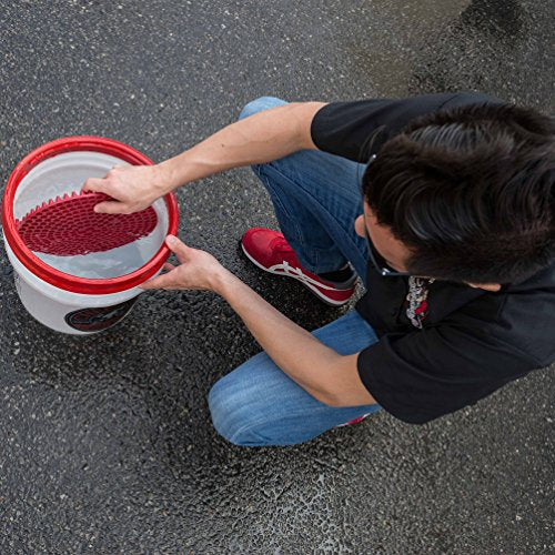 Chemical Guys DIRTTRAP02 Cyclone Dirt Trap Car Wash Bucket Insert Car Wash Filter Removes Dirt and Debris While You Wash (Red) 12" Diameter Great For Washing Cars, Trucks, SUVs, RVs & More